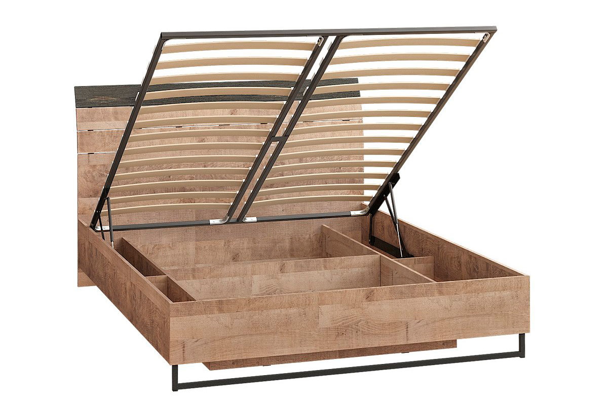 Трувор Кровать 11.34 с подъёмным механизмом 160х200 Дуб Гранж Песочный/Интра
