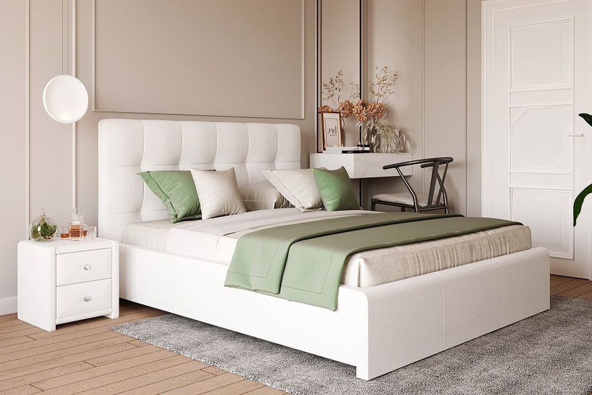 Касабланка Кровать 160х200 основание латы Найс Вайт