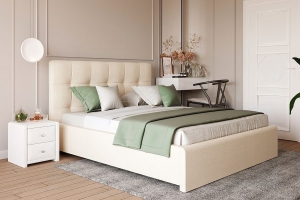 Касабланка Кровать 180х200 основание ламели (опора 245) Найс Беж