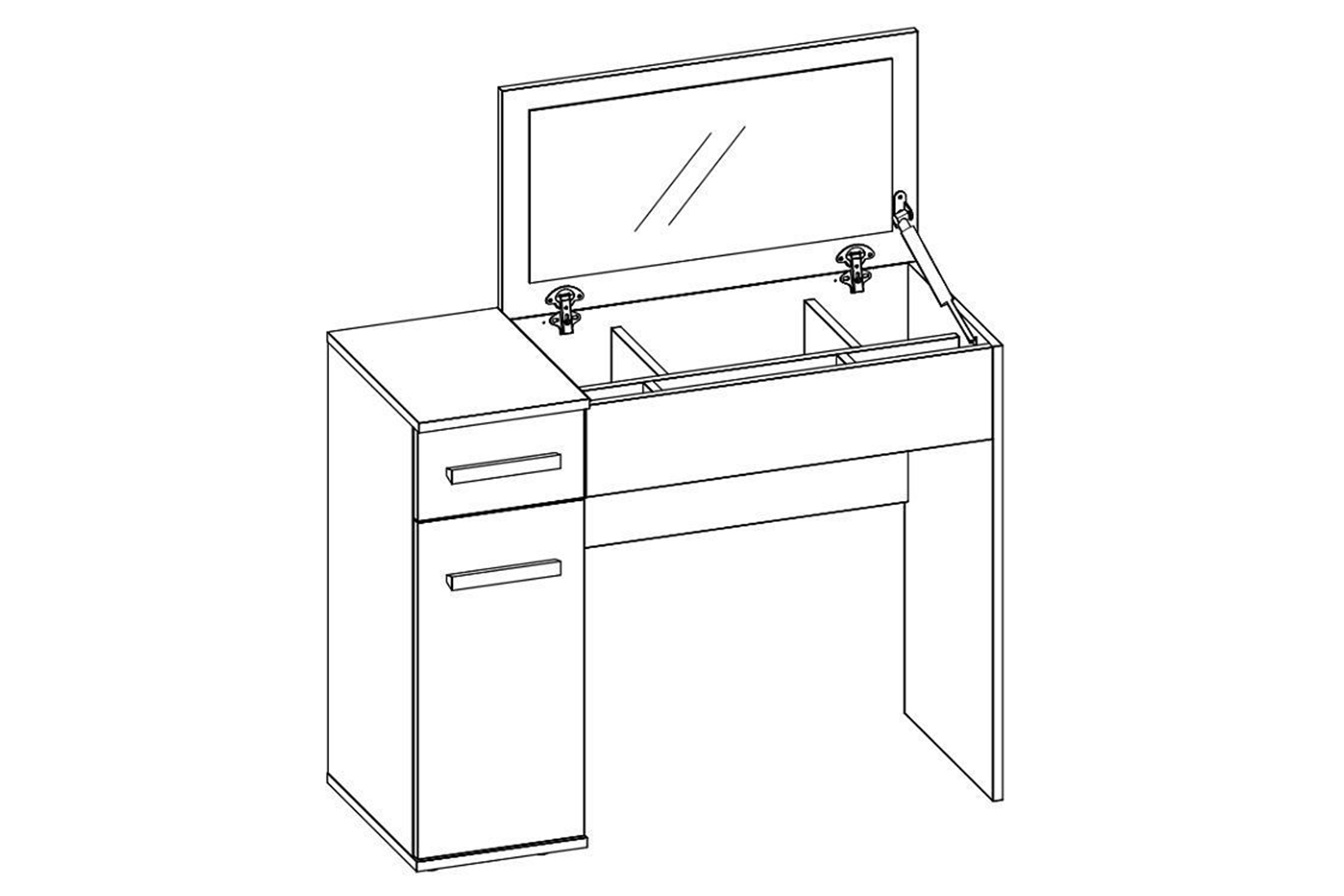 Столик туалетный Норвуд 43