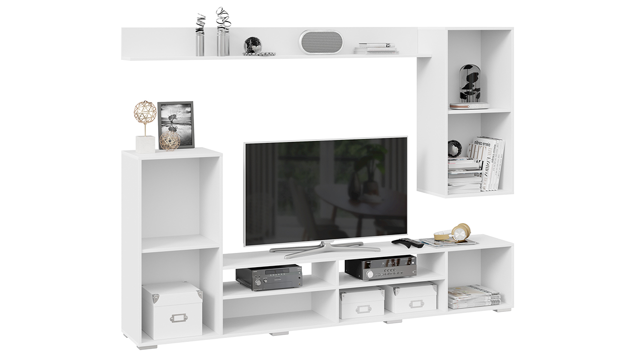 Моретти Гостиная Белый/Белый глянец