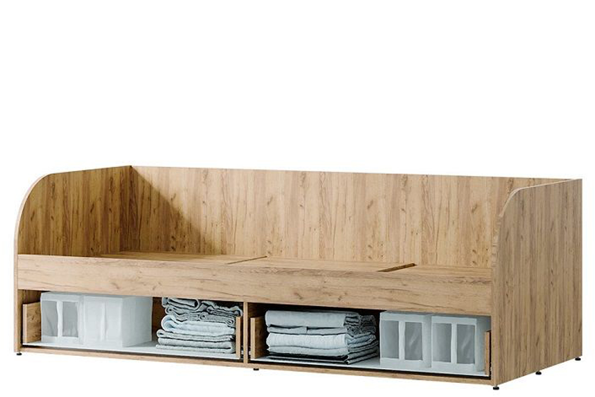 Тренд Кровать КР-01 80х190 см. с настилом ЛДСП Крафт/Метрополитан грей