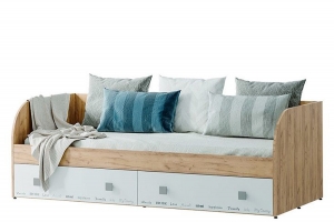 Тренд Кровать КР-01 80х190 см. с настилом ЛДСП Крафт/Метрополитан грей