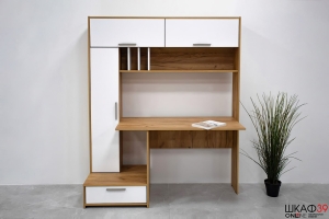 Лайт Бостон-1 Стол письменный 03.243 дуб крафт золотой/белый