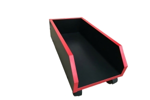 Подставка под системный блок, черная с красной кромкой