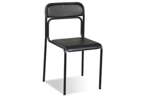 Аскона Стул чёрный экокожа/каркас чёрный