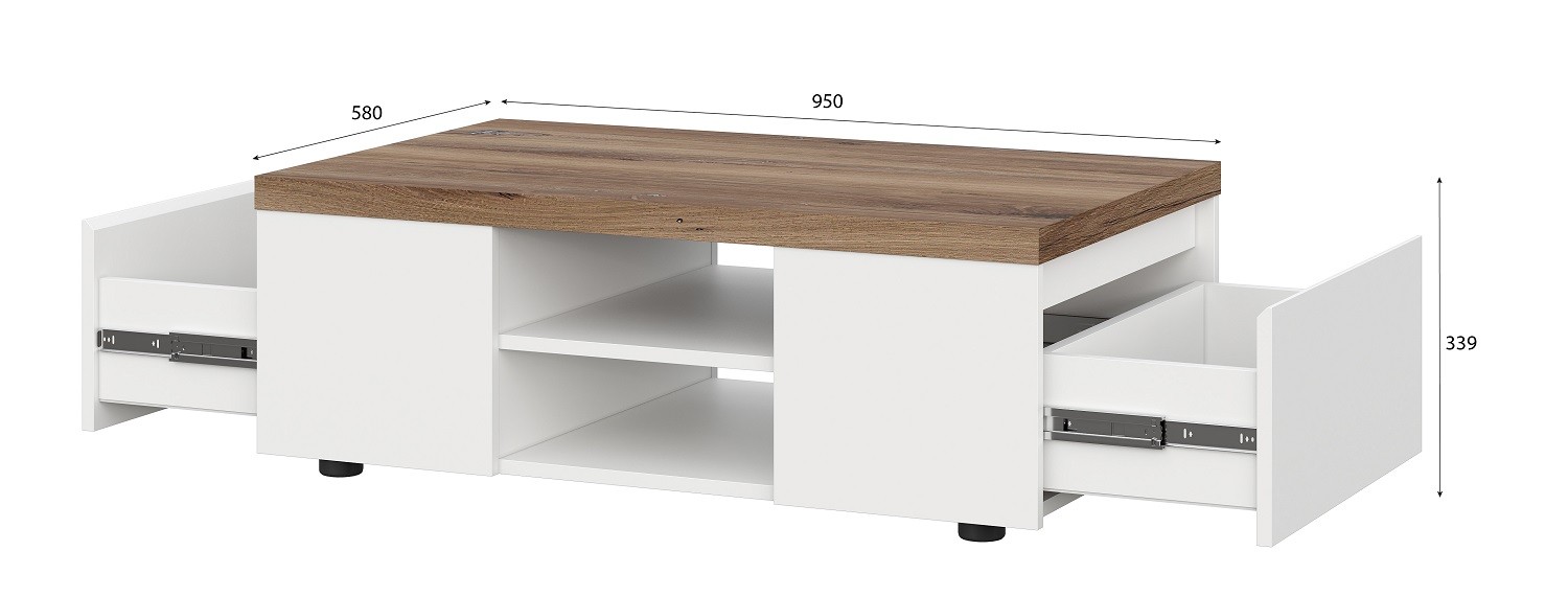 Стол журнальный Одри 2, белый