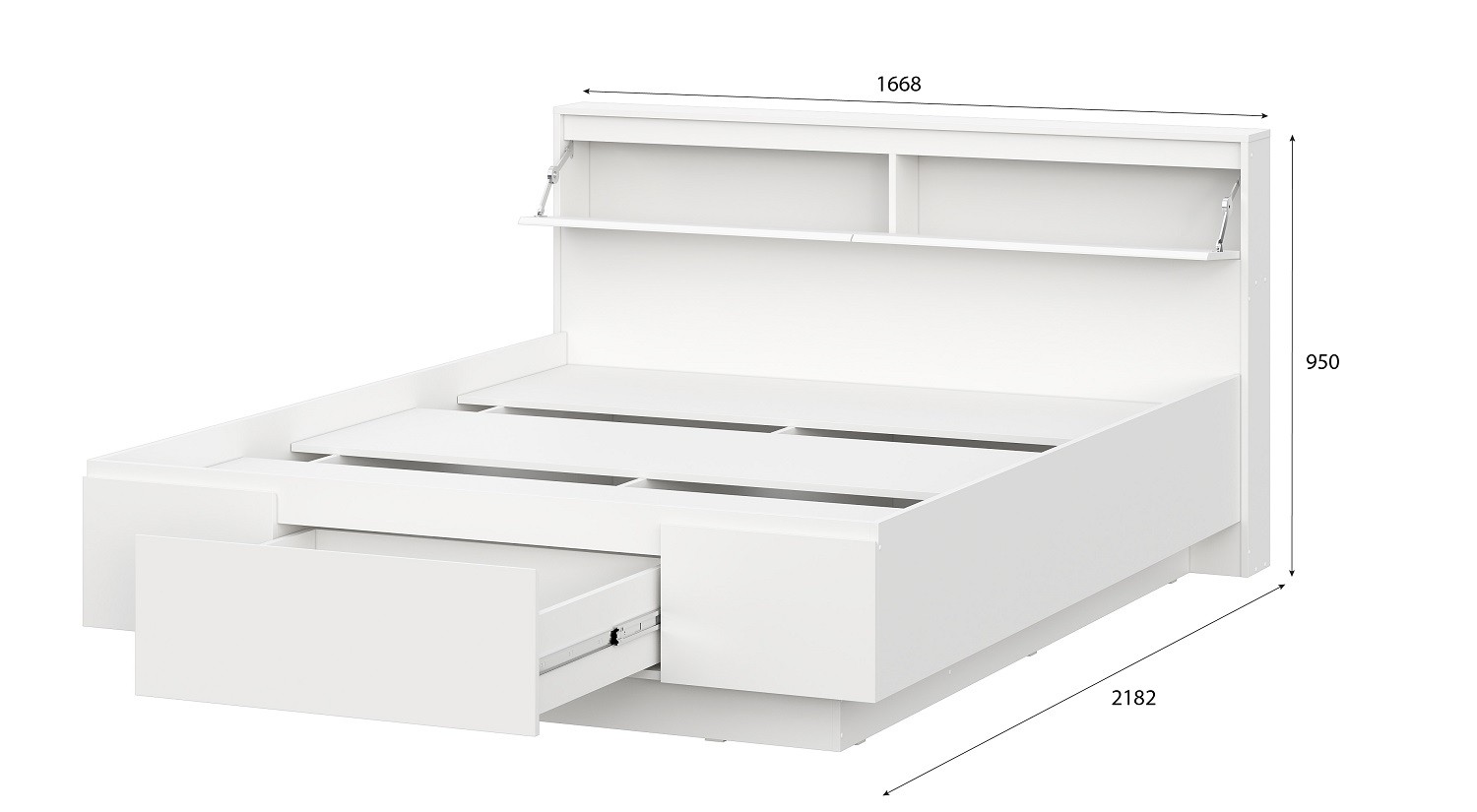 Кровать с проложками ЛДСП Одри 160х200