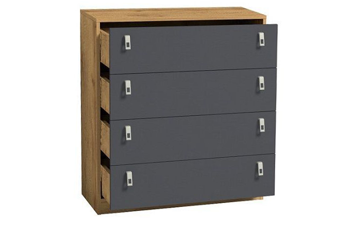 Комфорт 12 Комод Дуб золотой/Графит