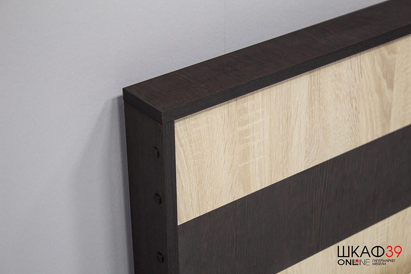 Лирика ЛК-1 Кровать 140 дуб сонома/венге+настил