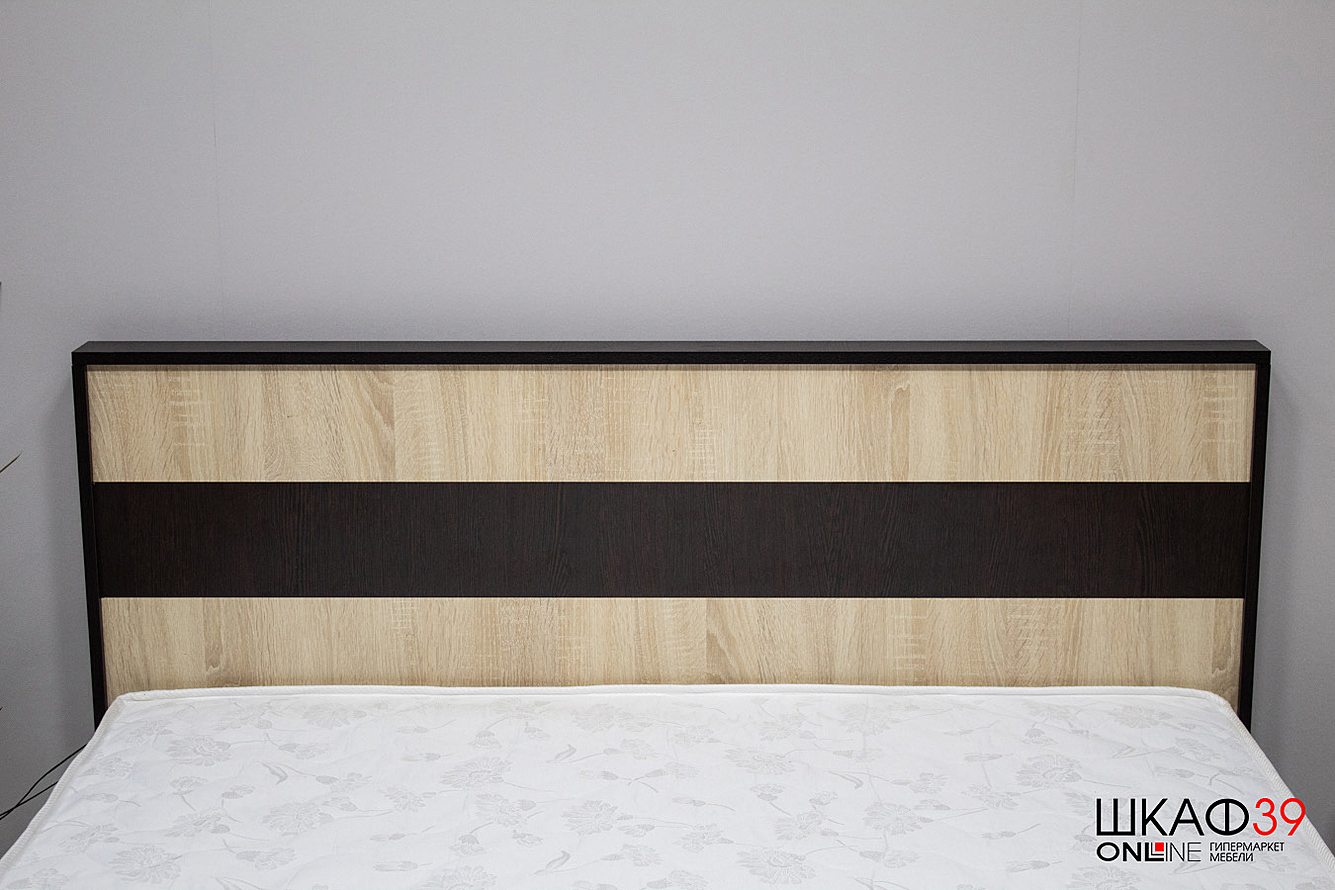 Лирика ЛК-1 Кровать 160 дуб сонома/венге+настил