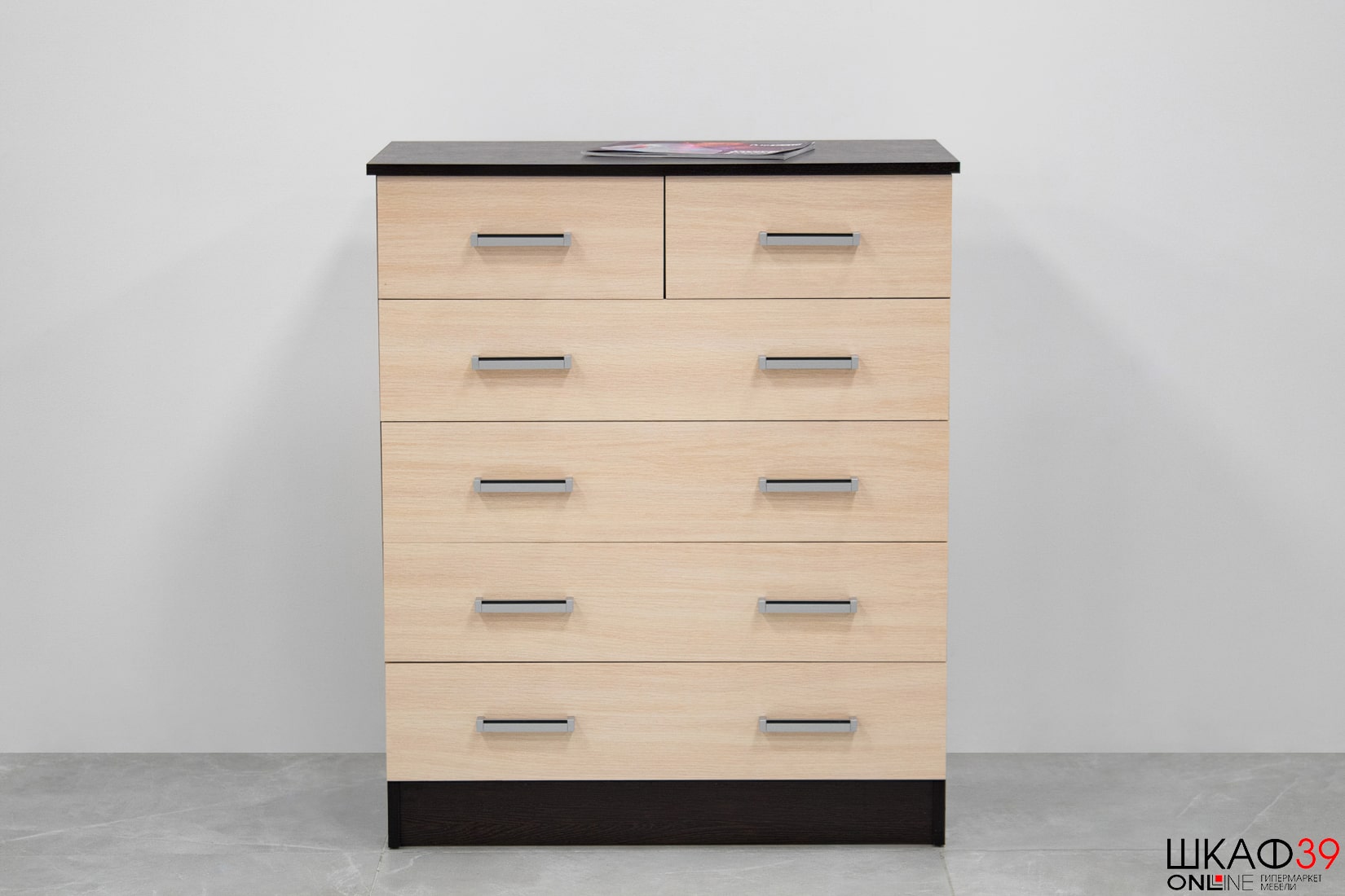Комод большой Катрин 5, венге/дуб молочный