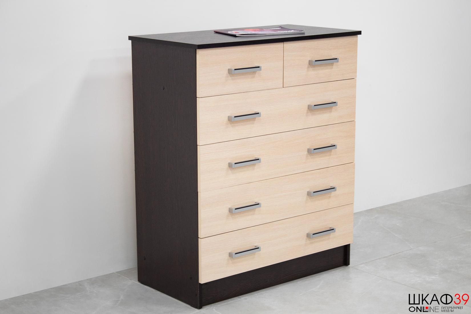 Комод большой Катрин 5, венге/дуб молочный