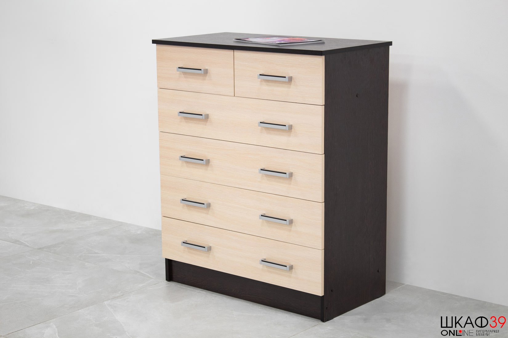 Комод большой Катрин 5, венге/дуб молочный