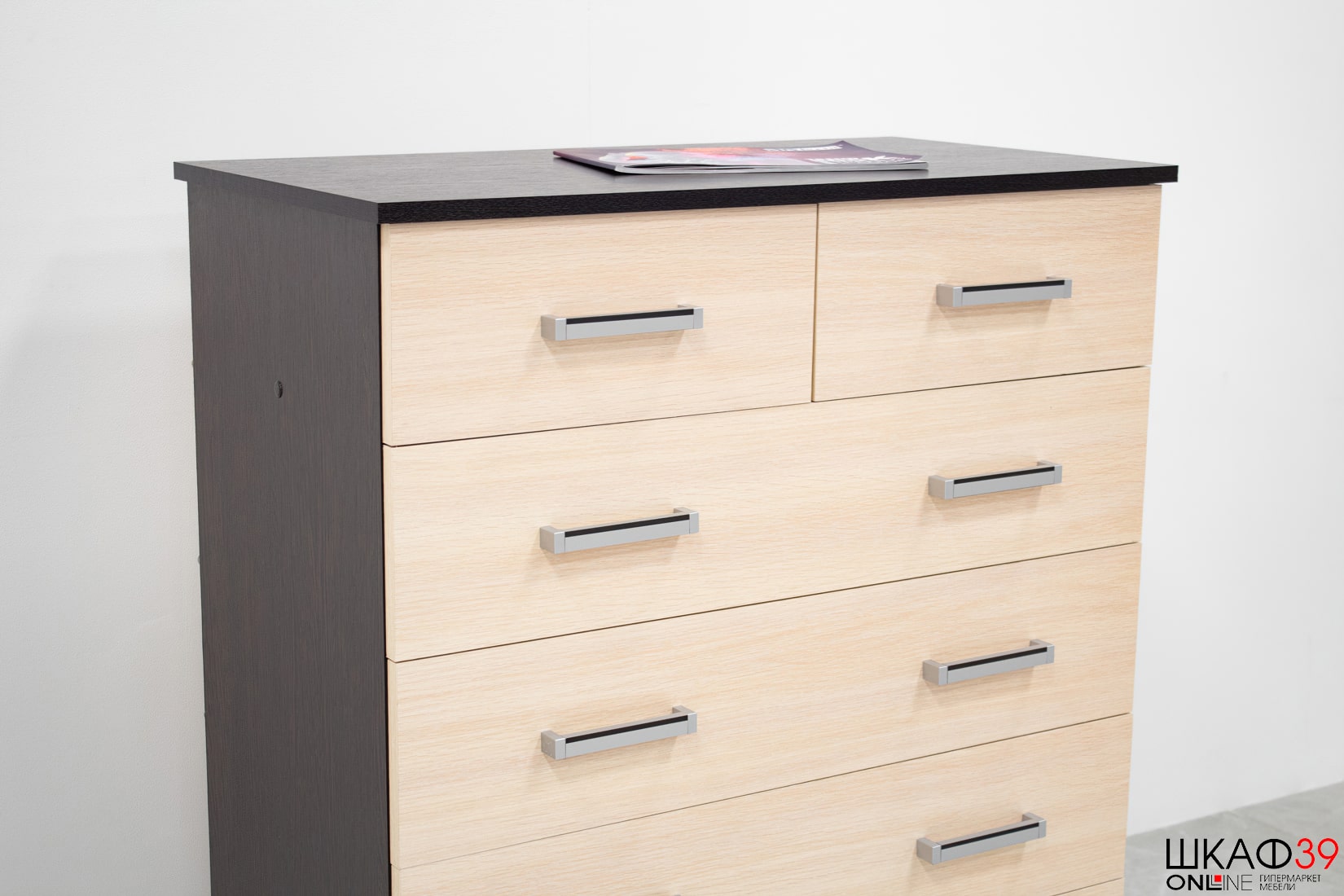 Комод большой Катрин 5, венге/дуб молочный