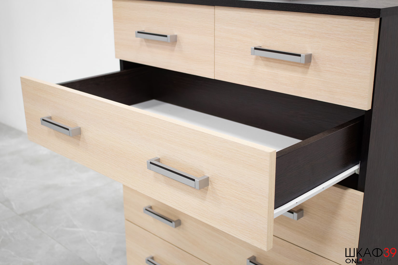 Комод большой Катрин 5, венге/дуб молочный