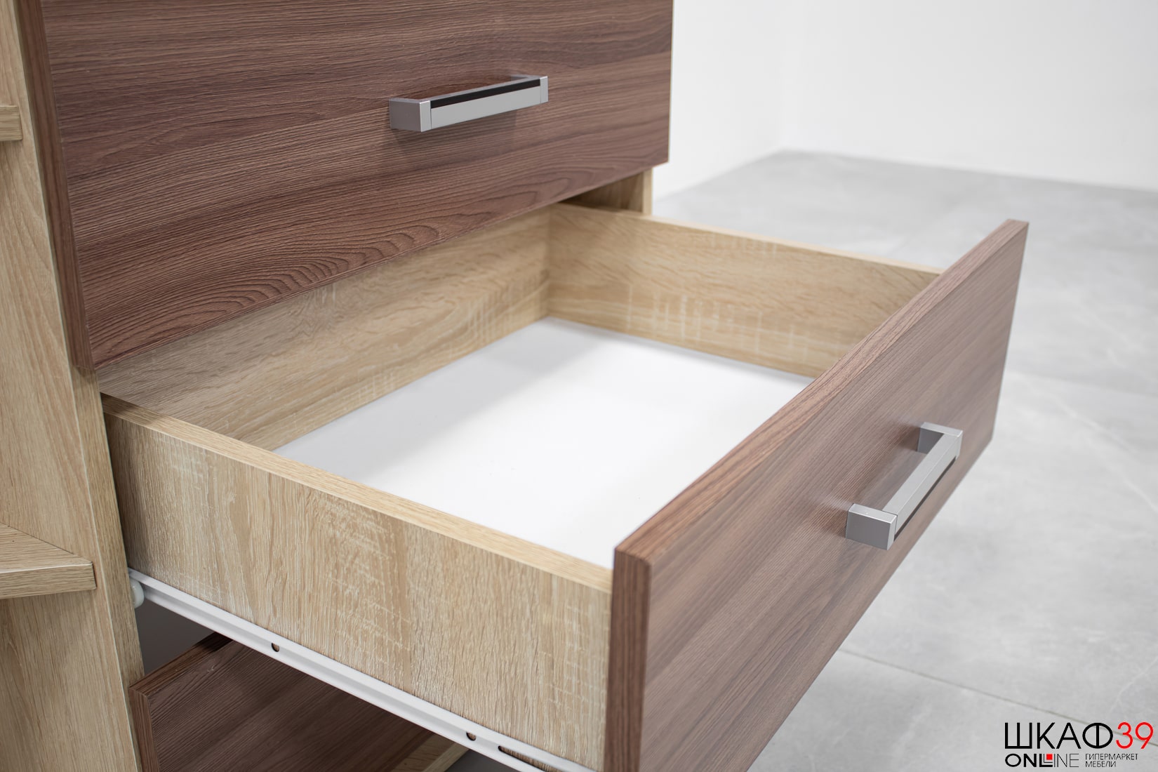 Комод угловой Катрин 7, ясень шимо/дуб сонома