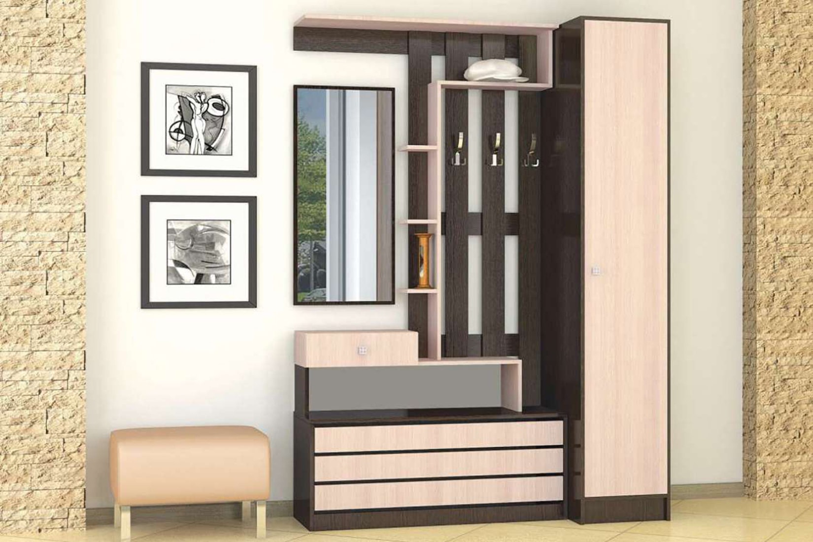 Зеркало Ямайка ЯПЗ-1, венге