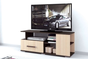 Тумба под ТВ Парус 4, венге/дуб молочный