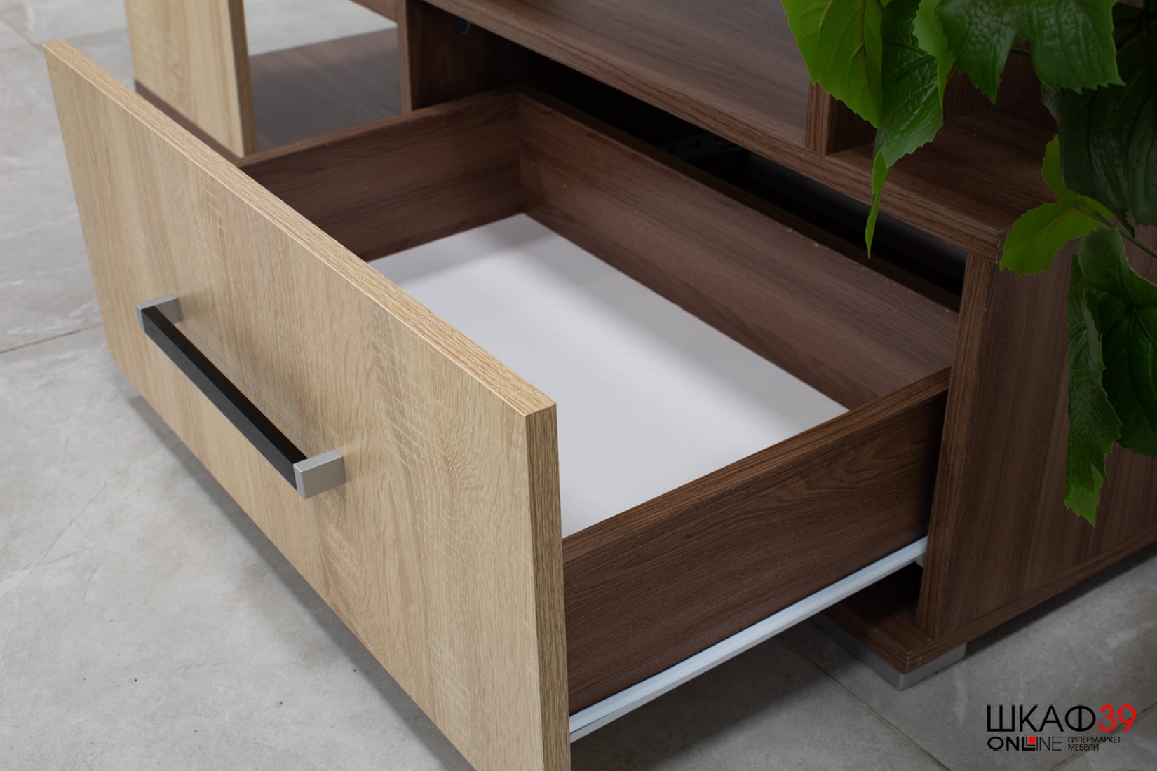 Тумба под ТВ Парус 4, ясень шимо/дуб сонома