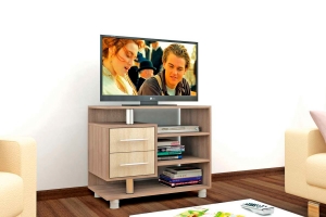 Тумба для ТВ узкая 011 (2я), ясень шимо/дуб сонома