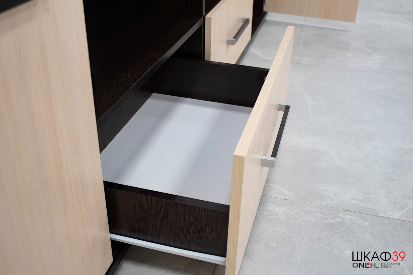 Тумба под ТВ Парус 2, венге/дуб молочный