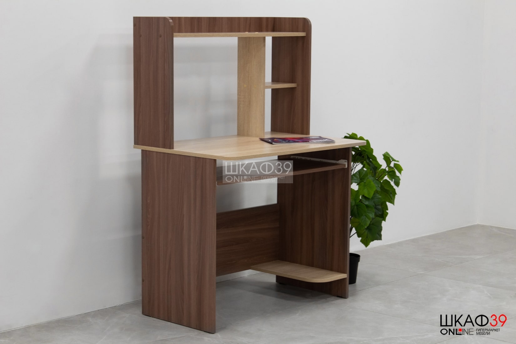 Стол компьютерный Грета-2, ясень шимо