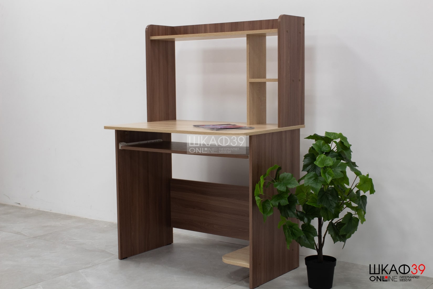 Стол компьютерный Грета-2, ясень шимо