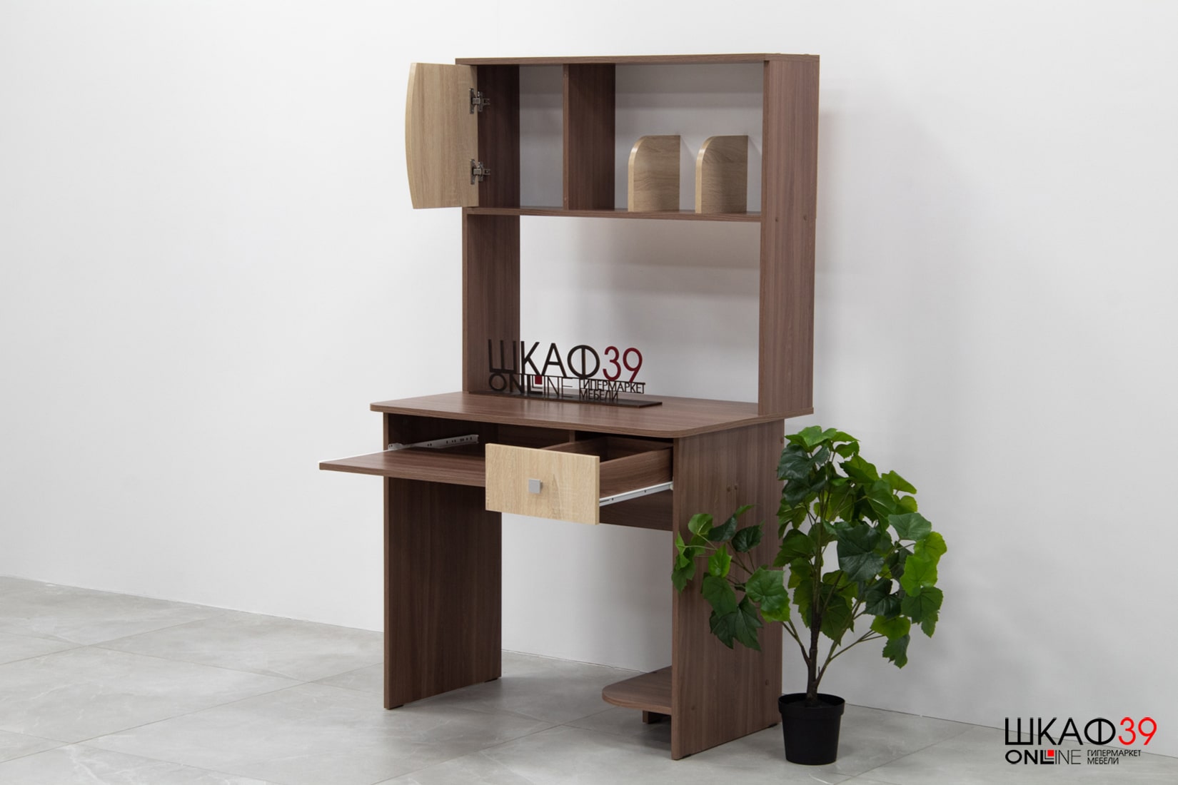 Стол компьютерный Грета-4, ясень шимо