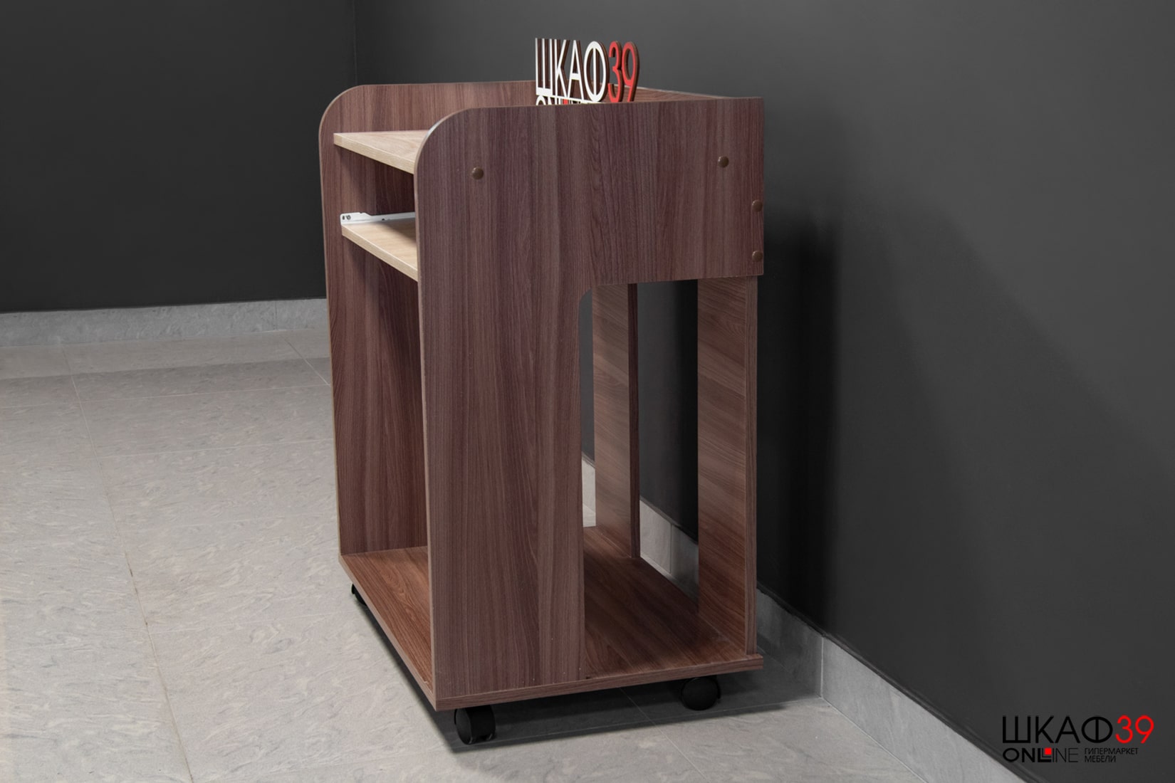 Стол компьютерный Грета-10, ясень шимо