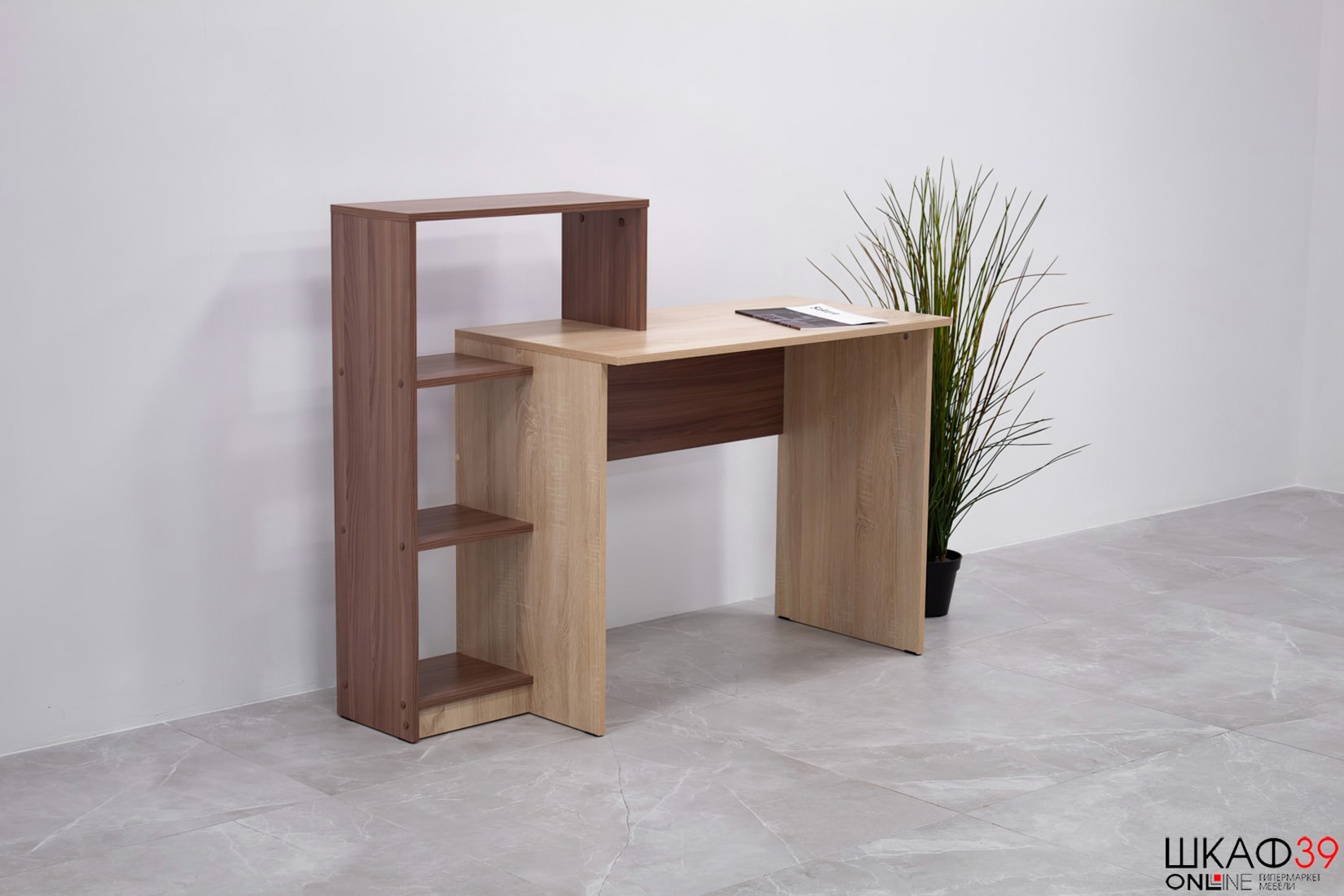 Стол компьютерный Квартет-2 , ясень шимо