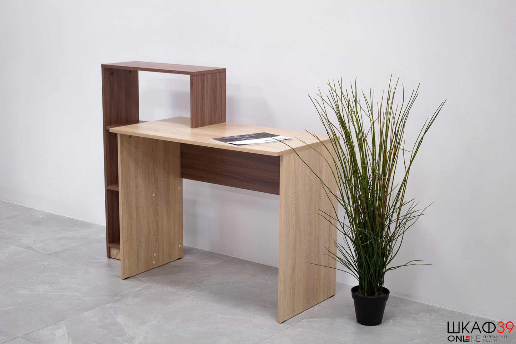 Стол компьютерный Квартет-2 , ясень шимо