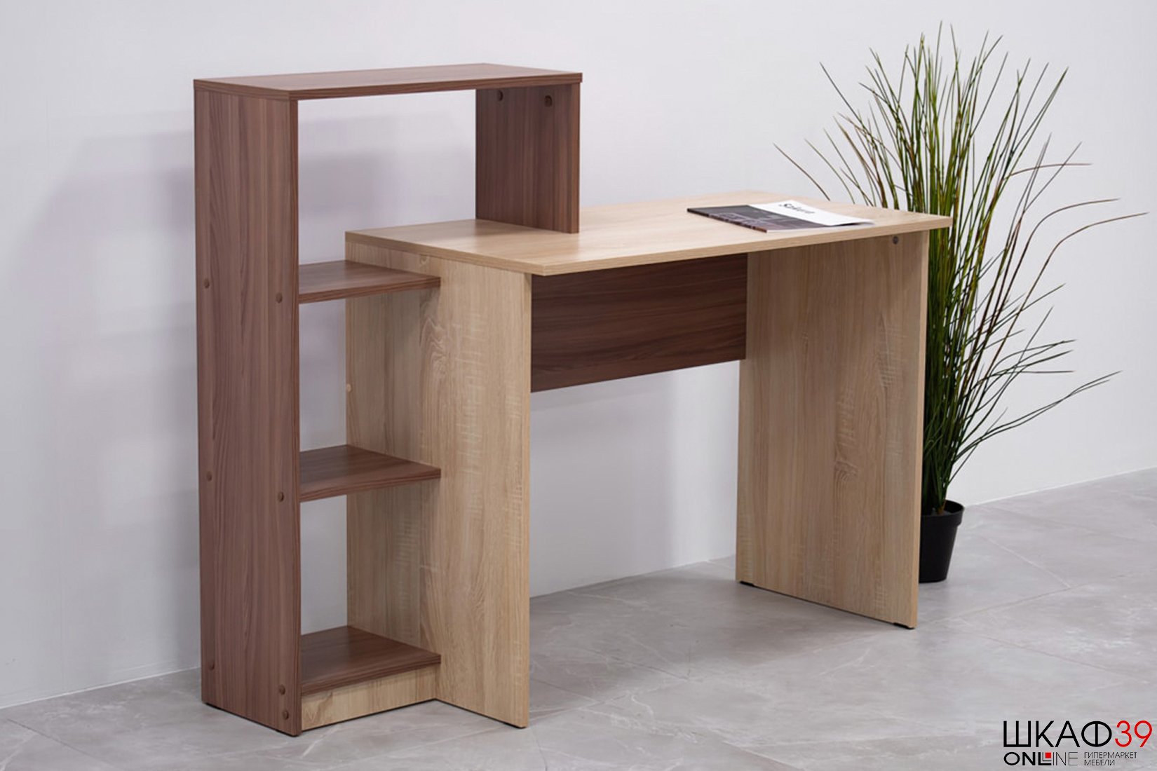 Стол компьютерный Квартет-2 , ясень шимо