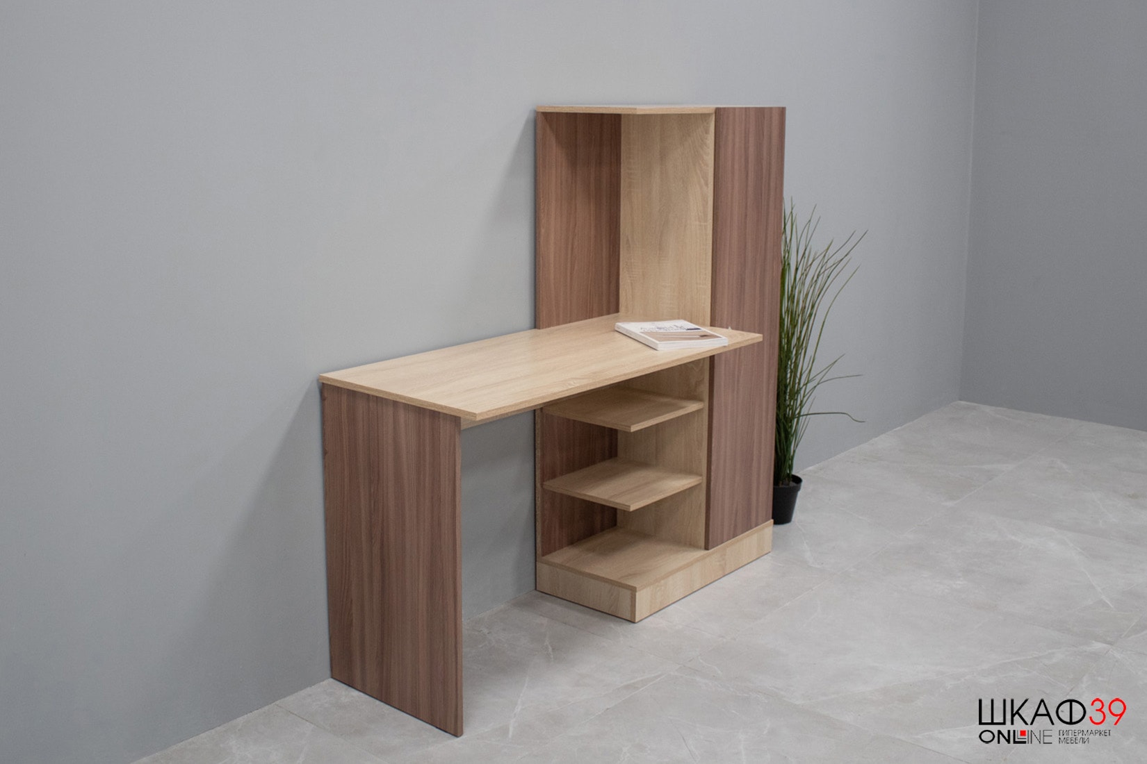 Стол компьютерный Квартет-6, ясень шимо