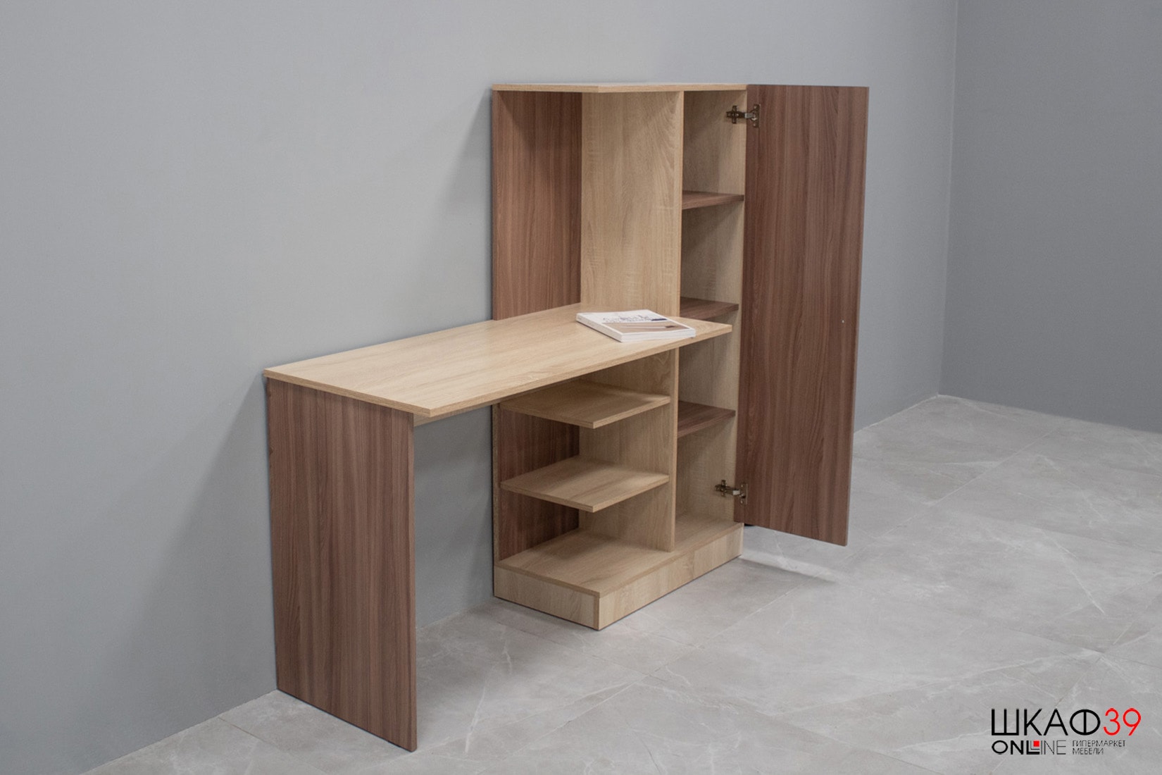 Стол компьютерный Квартет-6, ясень шимо