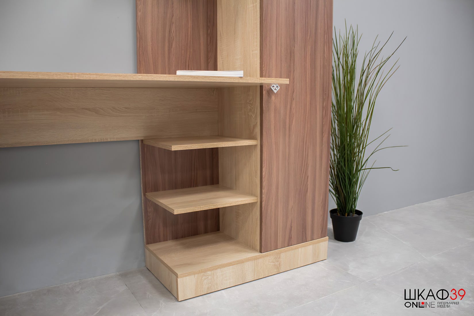 Стол компьютерный Квартет-6, ясень шимо