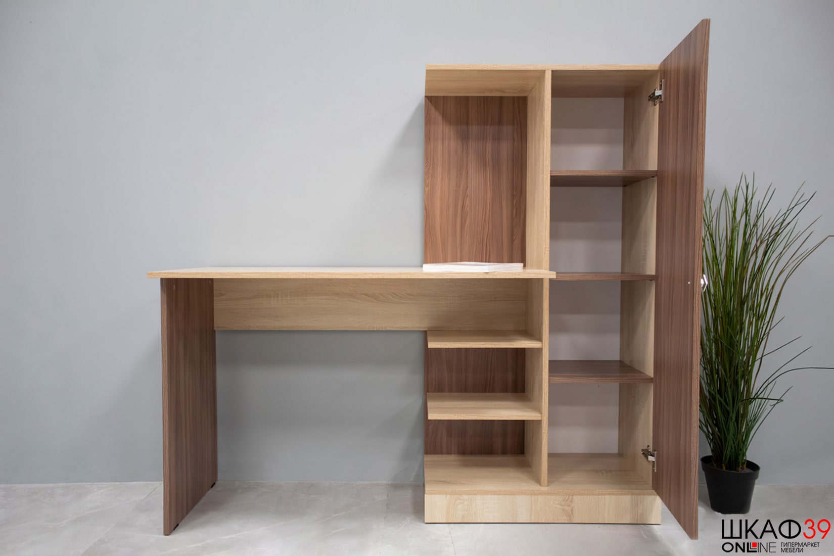 Стол компьютерный Квартет-6, ясень шимо