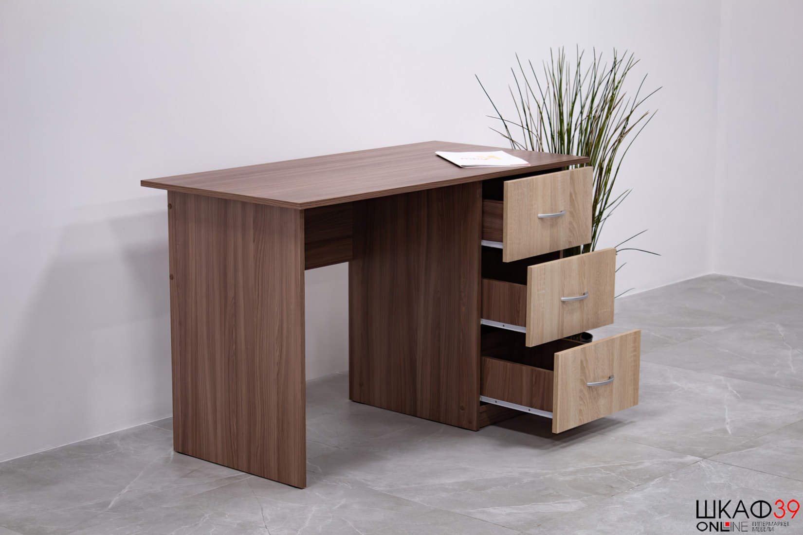 Стол письменный Сити-1, ясень шимо