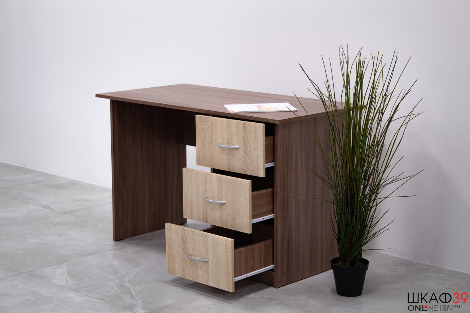 Стол письменный Сити-1, ясень шимо