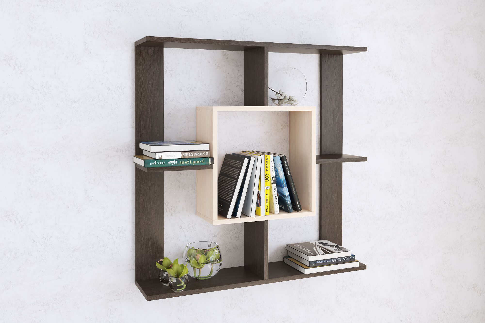 Полка навесная ПН-1, венге/дуб молочный