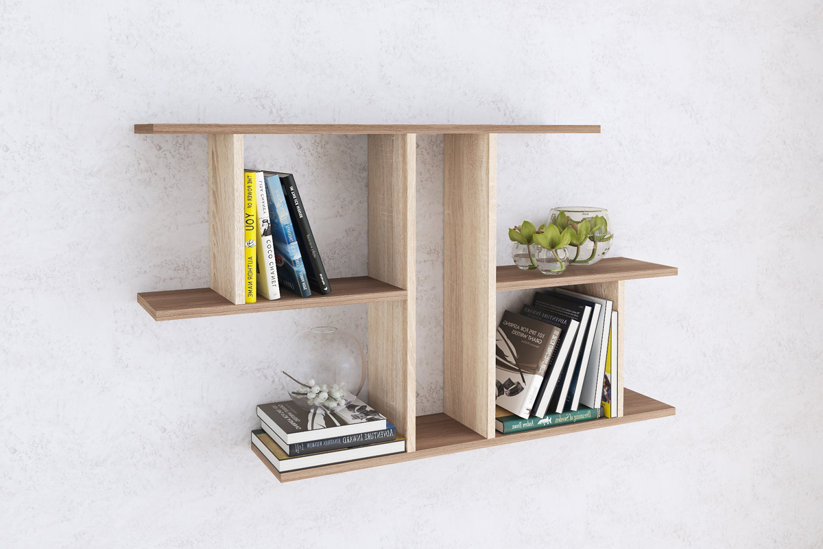 Полка навесная ПН-4, ясень шимо/дуб сонома