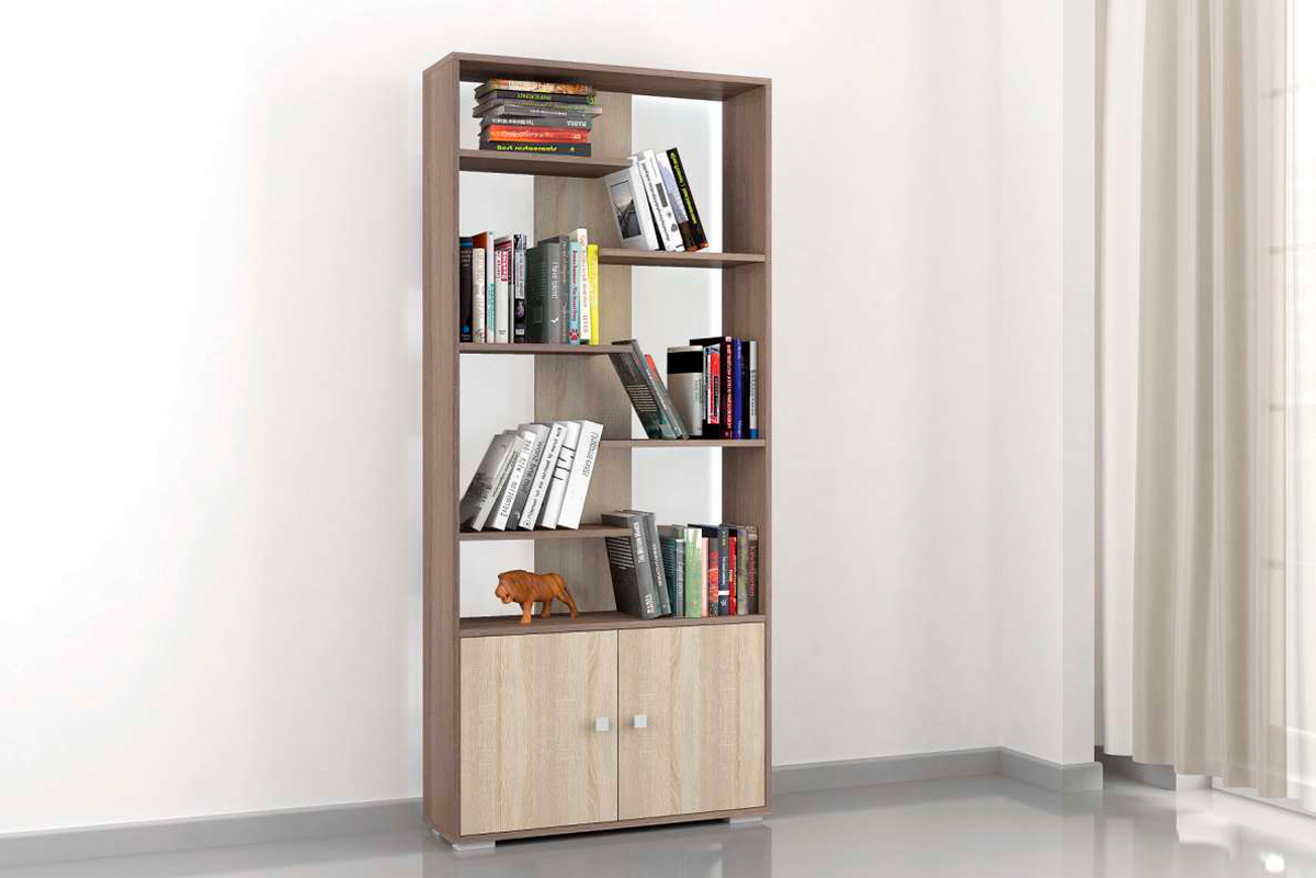 Ромео/Грей-4 Стеллаж ясень шимо/дуб сонома