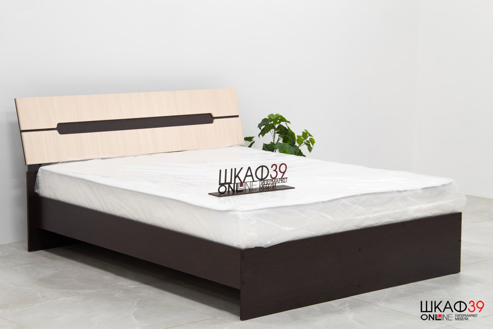 Гавана Кровать 160 с ЛДСП настилом венге/дуб молочный
