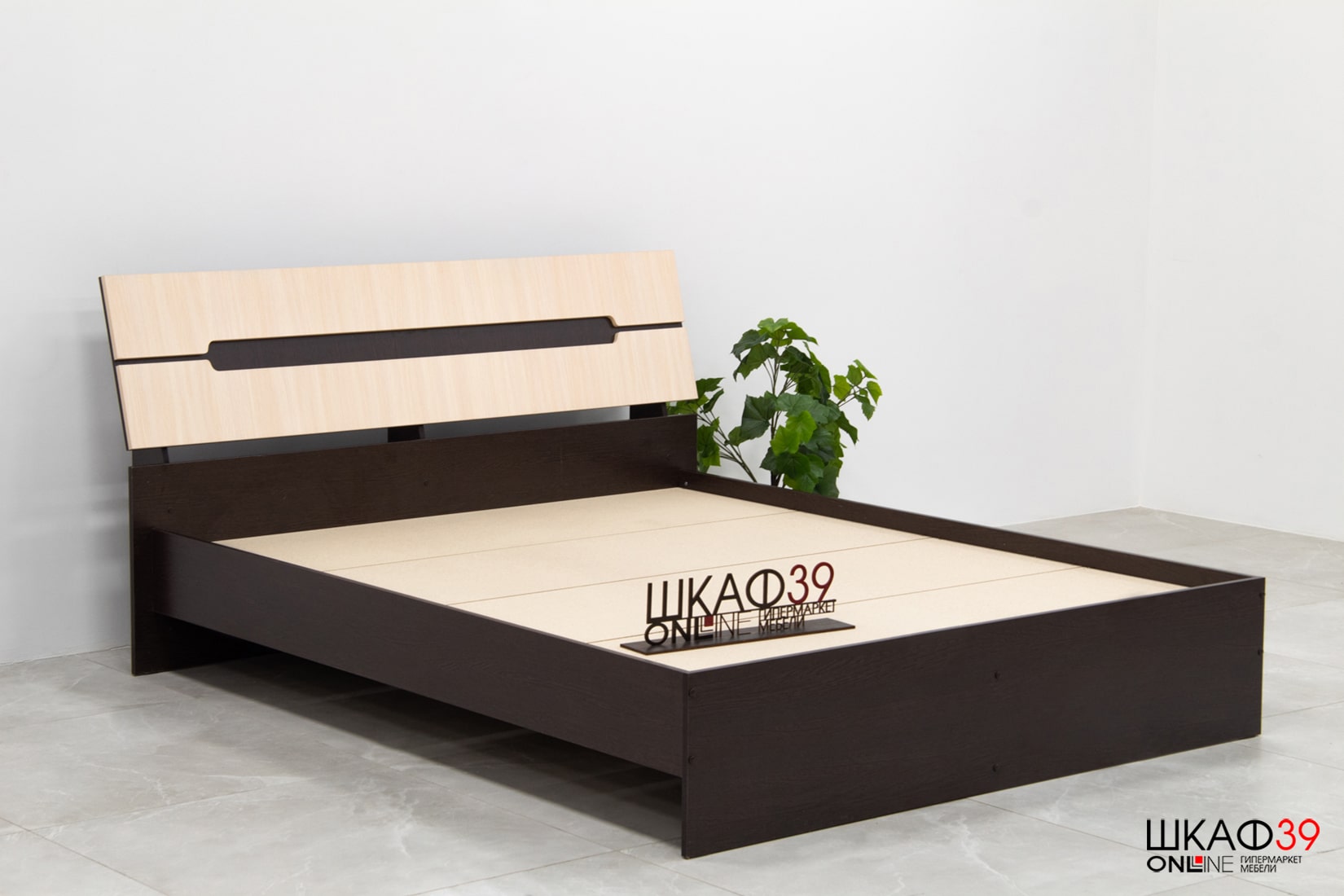 Гавана Кровать 160 с ЛДСП настилом венге/дуб молочный