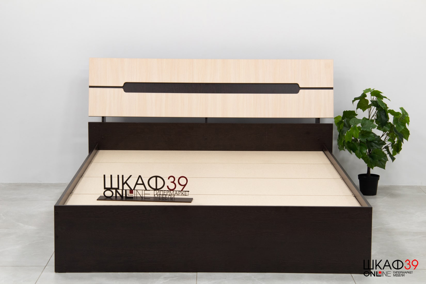 Гавана Кровать 160 с ЛДСП настилом венге/дуб молочный