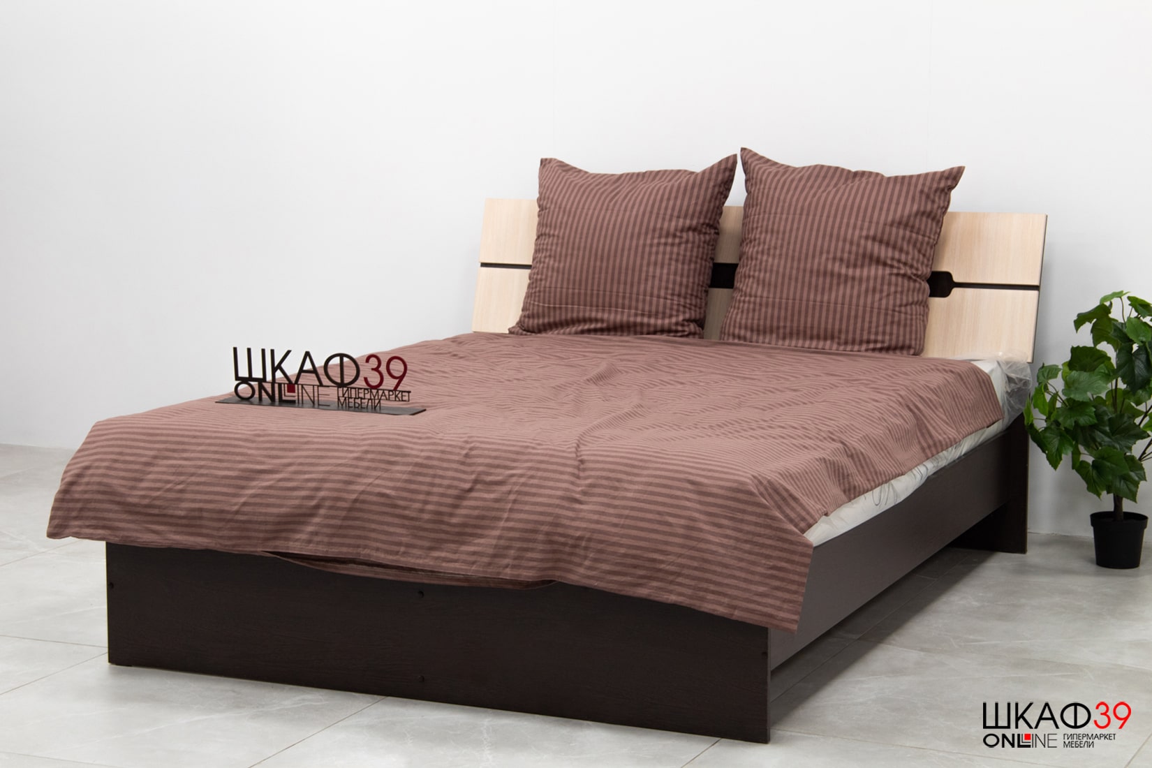 Гавана Кровать 160 с ЛДСП настилом венге/дуб молочный