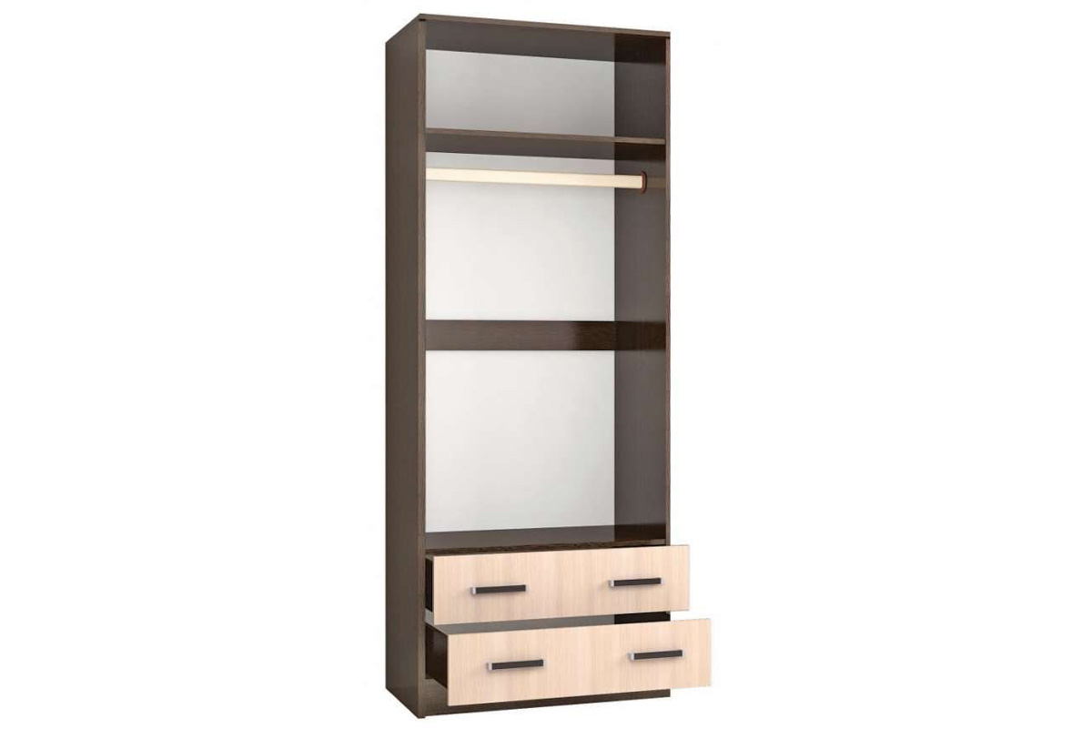 Шкаф Лагуна 80 см, венге/дуб молочный