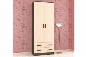 Шкаф Лагуна 80 см, венге/дуб молочный