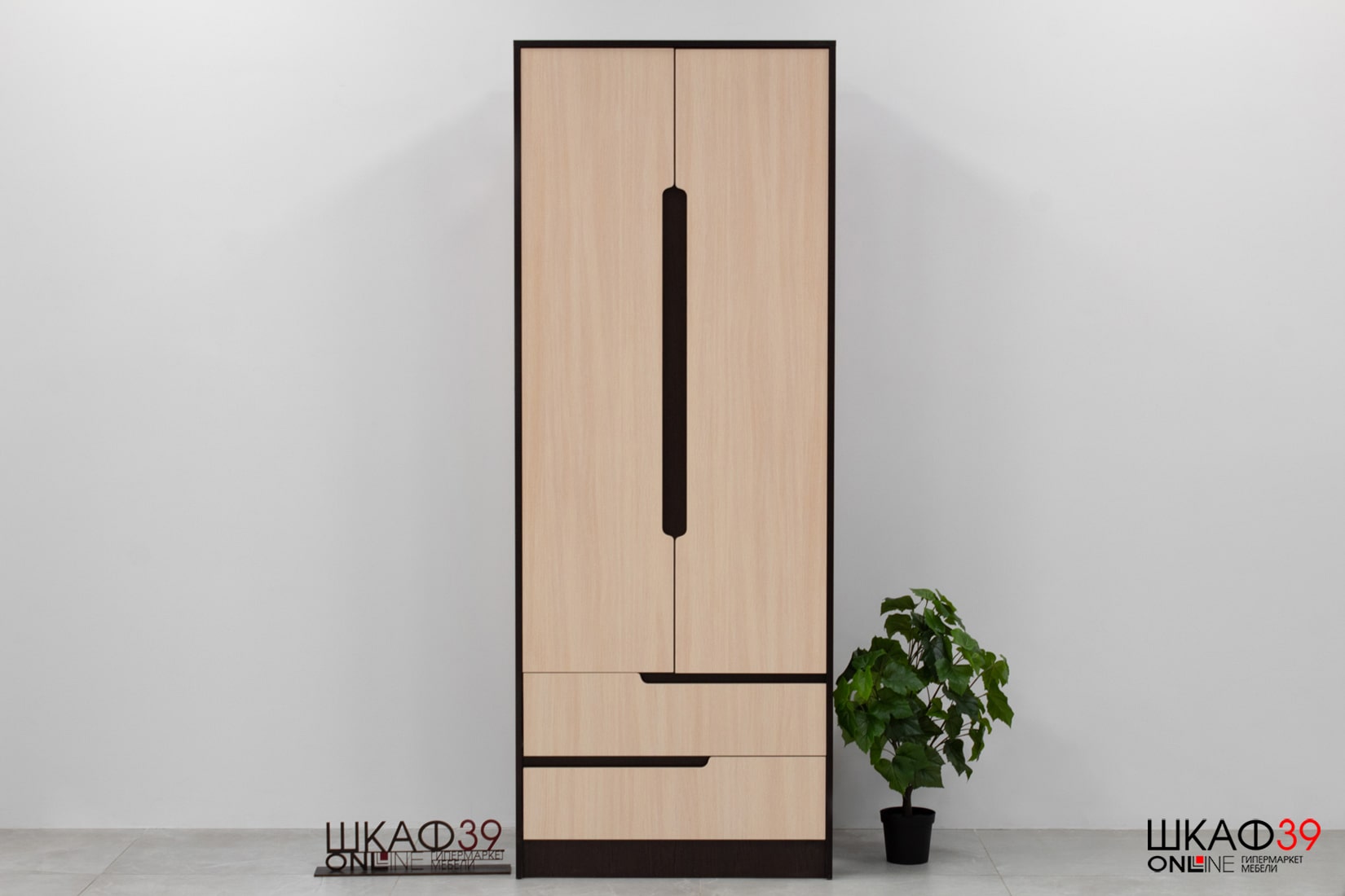 Гавана Шкаф 2-ств. (Дуб молочный)