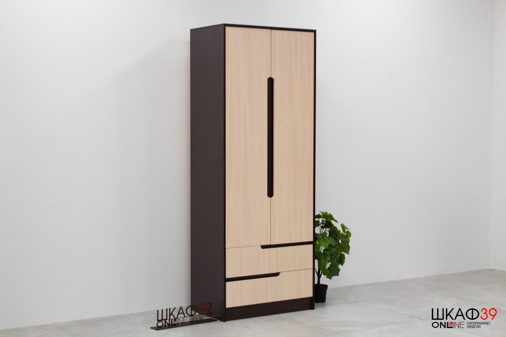 Гавана Шкаф 2-ств. (Дуб молочный)